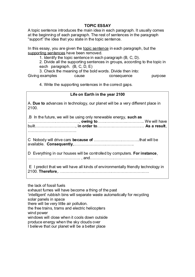 Good Topic Sentences For Persuasive Essays