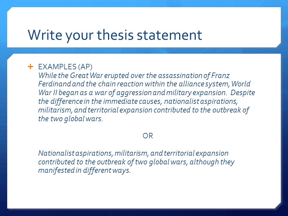  Ap World History Thesis Statement Examples How To Write A Good 