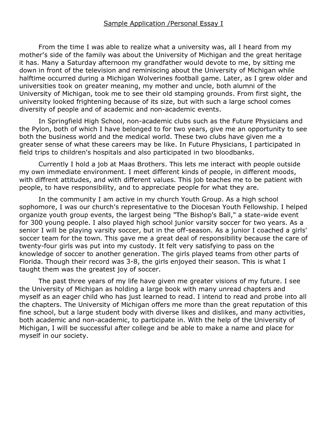 8 College Personal Statement Template Template Guru