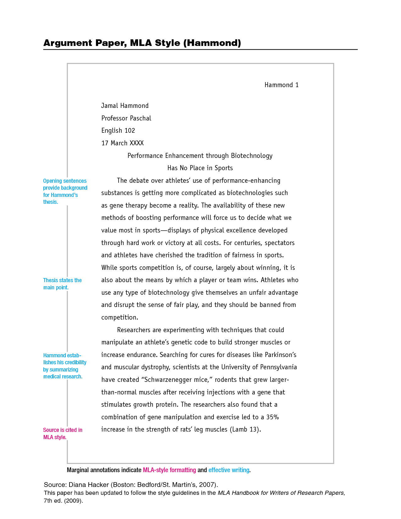 Mla Research Paper Example