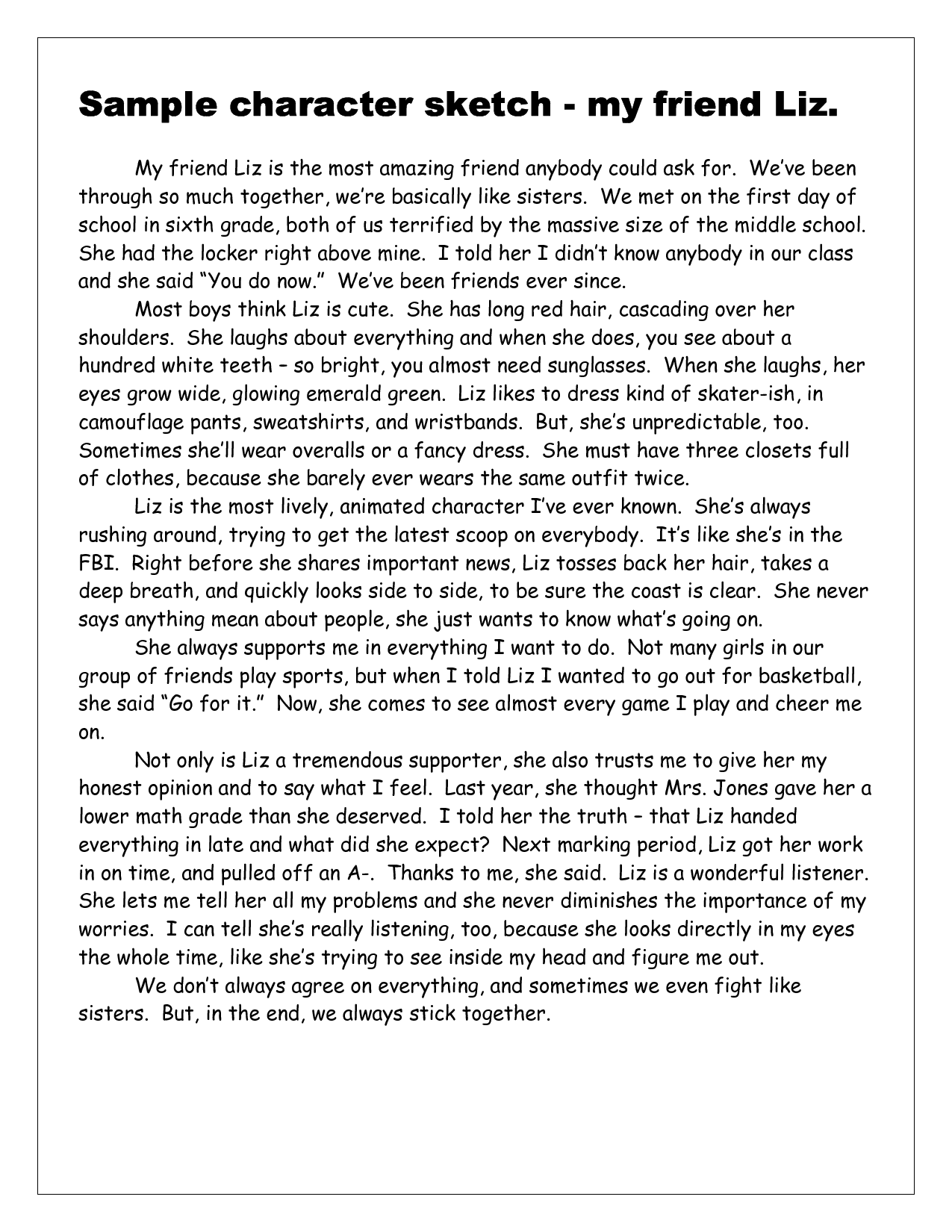 An essay on my best friend