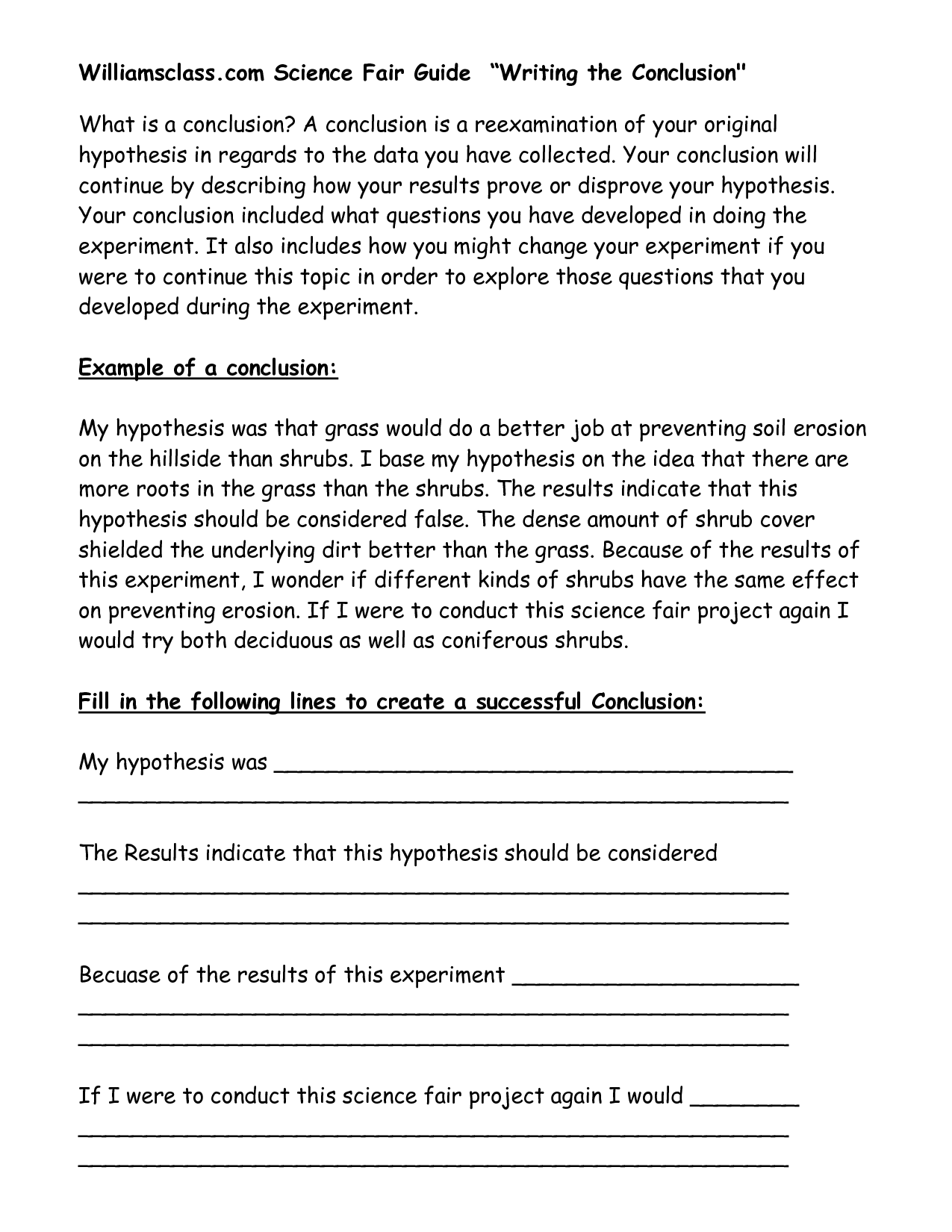 How To Write Conclusion For Project