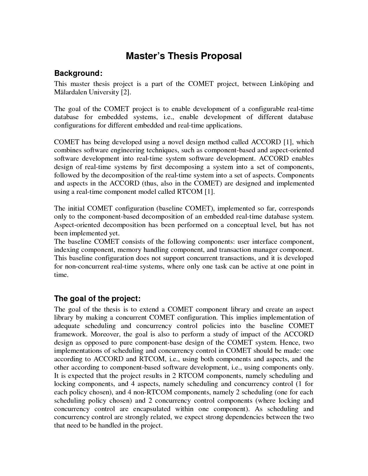 how to write master thesis proposal