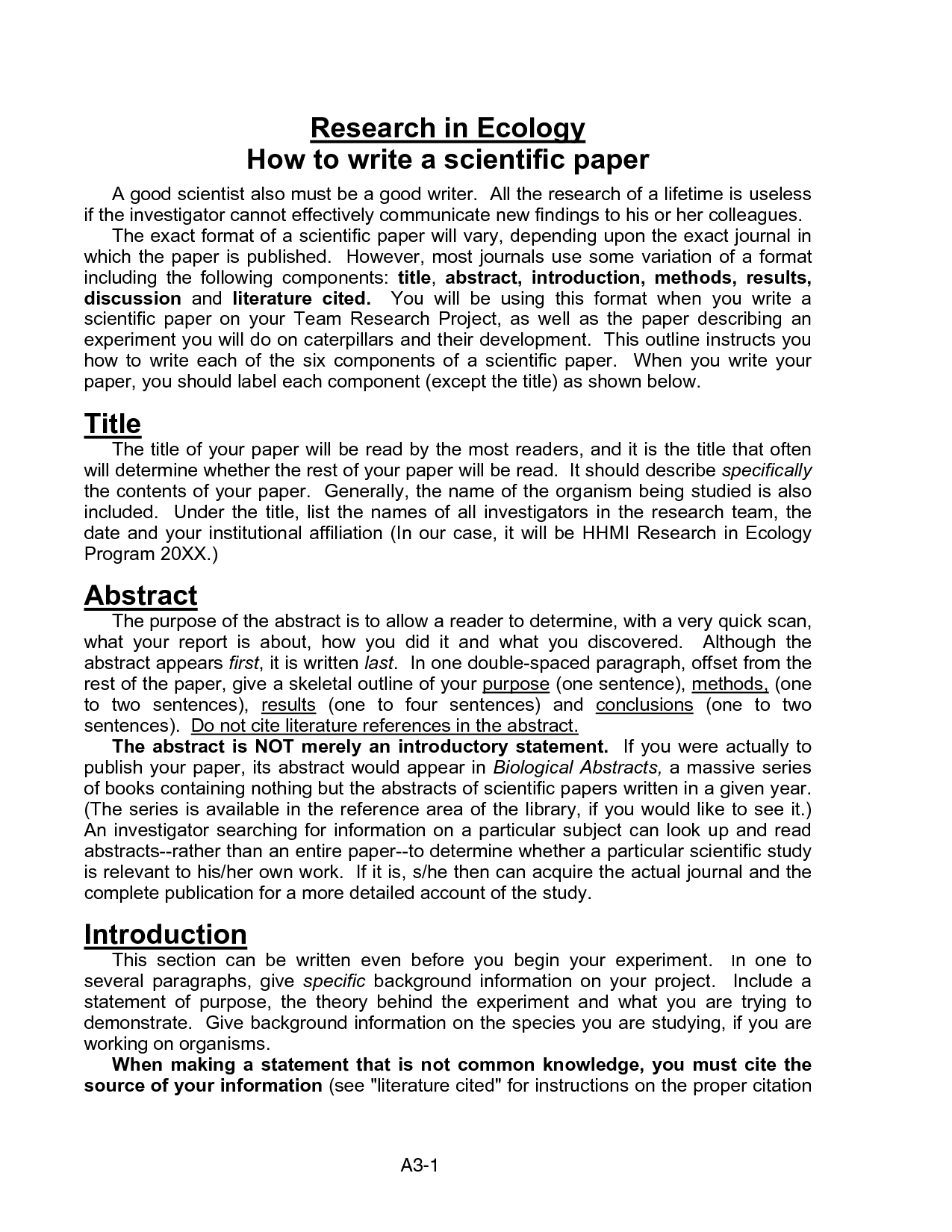 Writing An Introduction Of A Research Paper