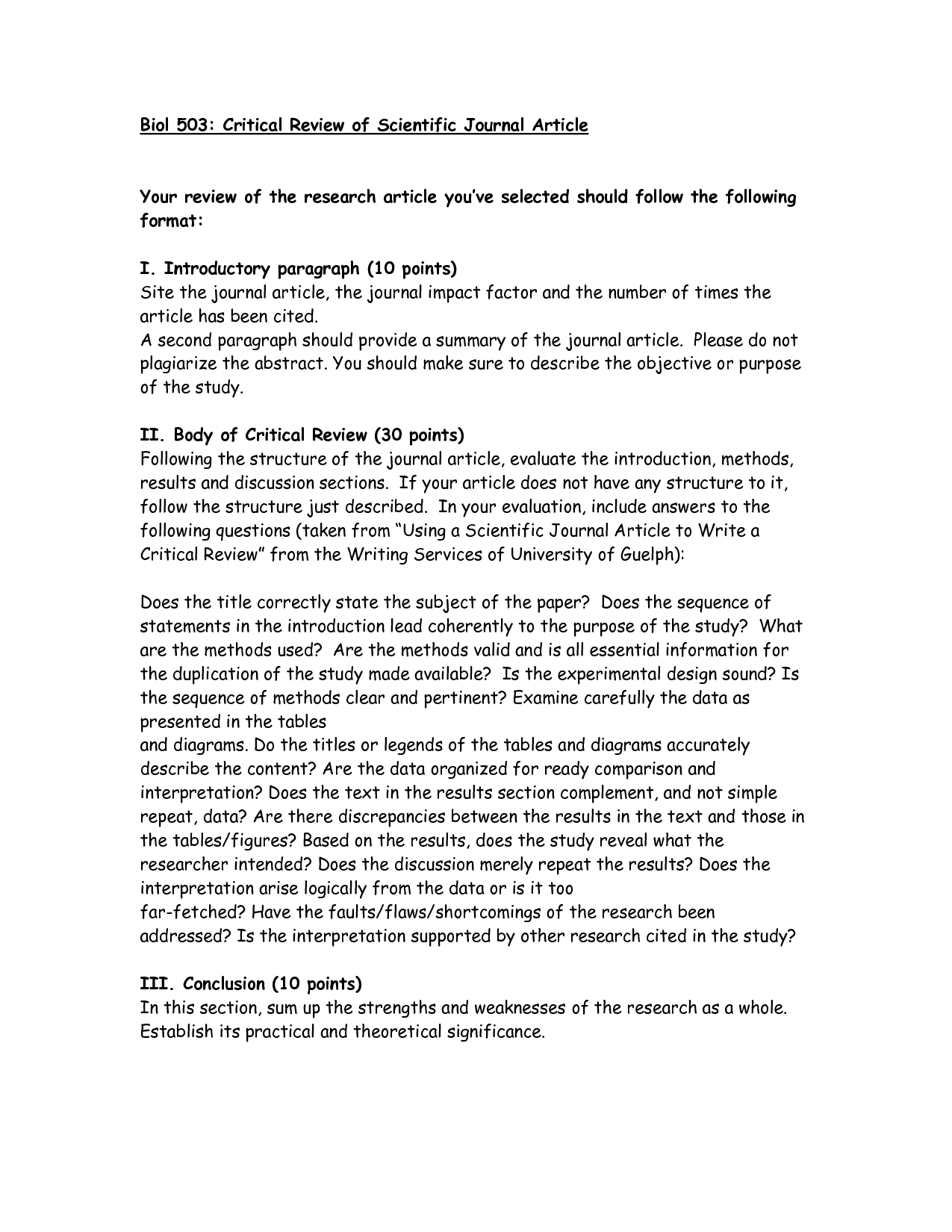 Example of critical essay on article