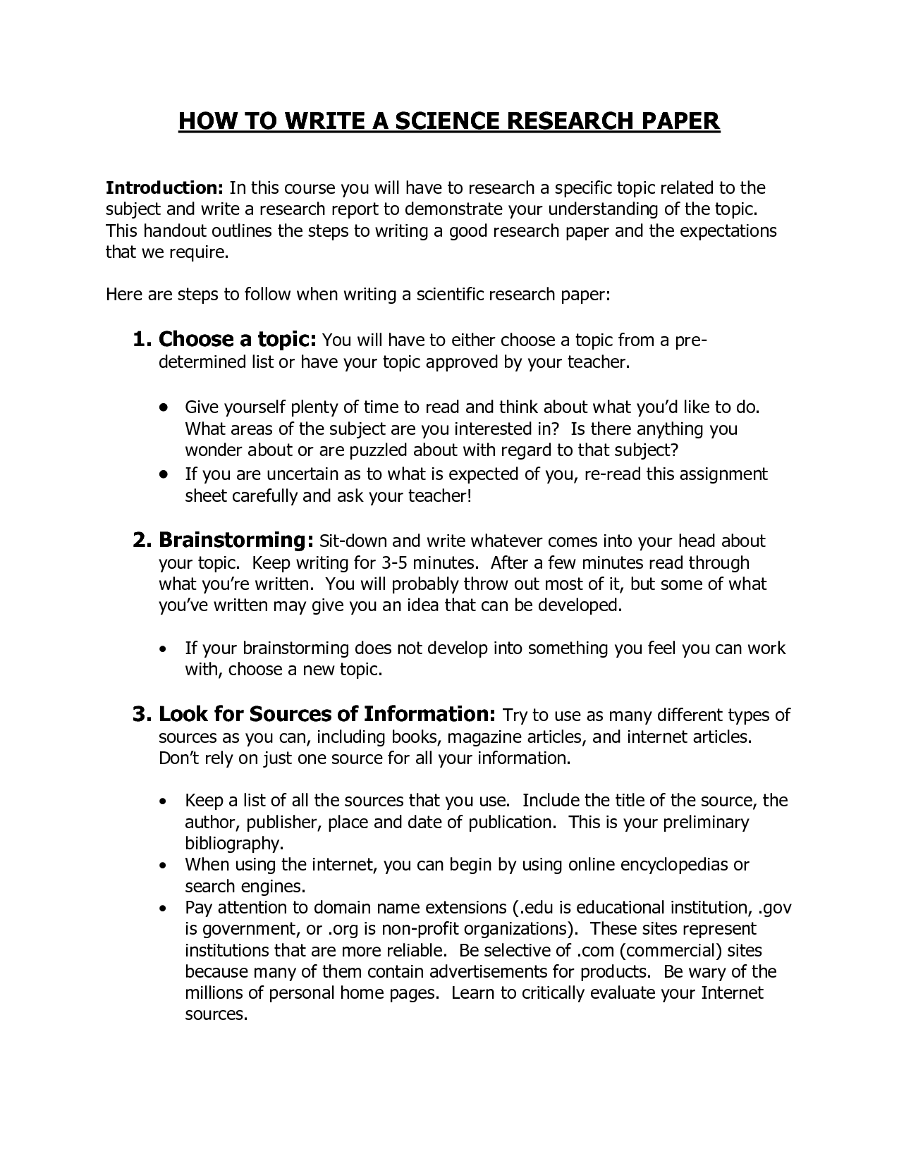 How To Write A Research Report Sample Pdf