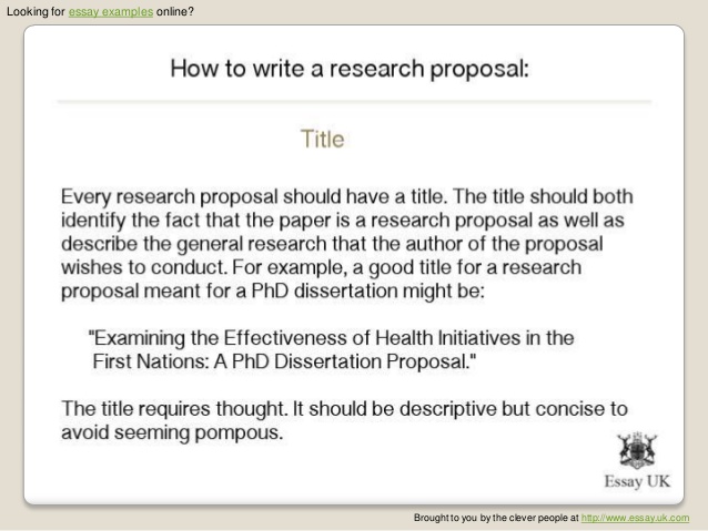 Writing a topic proposal