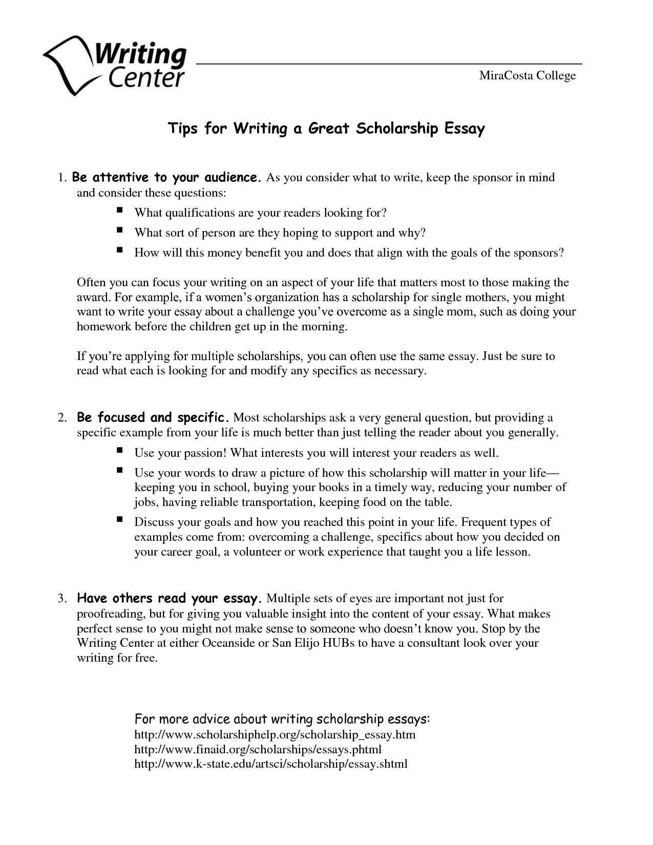 What To Write In Scholarship Essays