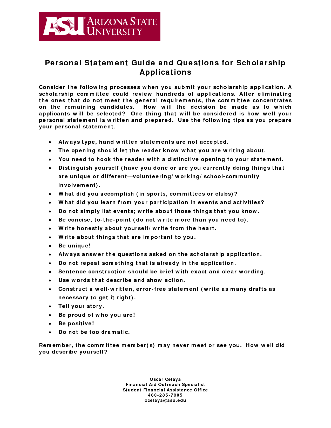 Personal Statement For Scholarship Professional Writing Company